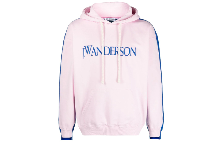 JW Anderson Deconstructed Logo Embroidery Pink Hoodie - Casual Wear JO0020-PG0408-397