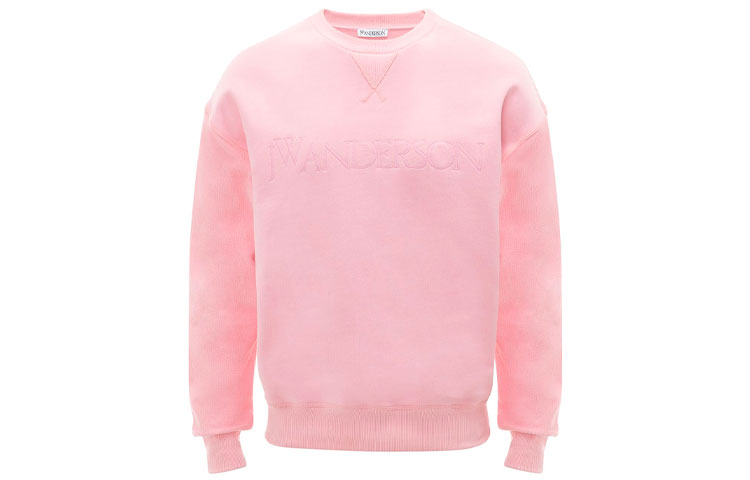 JW Anderson Embroidered Loose Fit Crewneck Sweatshirt Pink () JE0119-PG0247-336