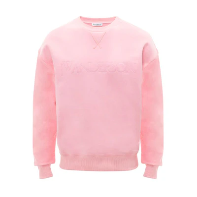 JW Anderson Embroidered Loose Fit Crewneck Sweatshirt Pink () JE0119-PG0247-336