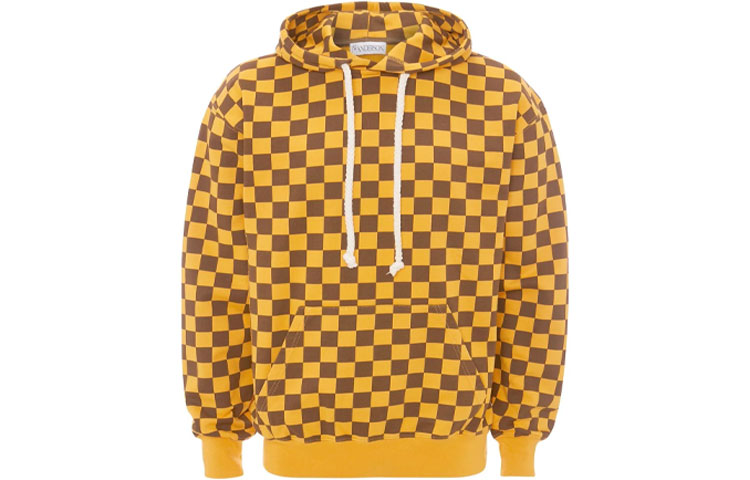 JW Anderson FW21 Classic Plaid Hoodie Yellow () JO0047-PG0458-202