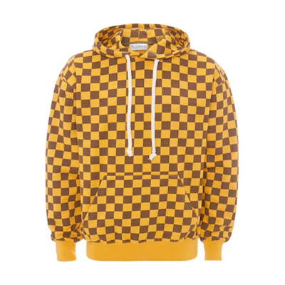 JW Anderson FW21 Classic Plaid Hoodie Yellow () JO0047-PG0458-202