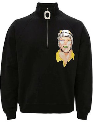 JW Anderson FW21 Half-Zip Sweatshirt Jacket Patch Hitam Lelaki JO0082PG0458-999 Buy JW Anderson FW21 Half-Zip Sweatshirt Jacket Patch Hitam Lelaki JO0082PG0458-999