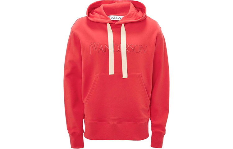 JW Anderson FW21 Logo Embroidered Pullover Unisex Sweatshirt Red JO0071PG0771-459