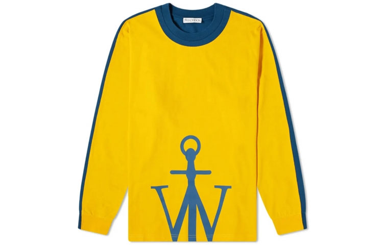 JW Anderson FW21 Logo Graphic Yellow Crewneck Sweatshirt JT0032-PG0403-252