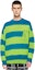 Details for JW Anderson FW21 Logo Stripe Crewneck Sweater Biru Pullover. KW0547YN0177-826