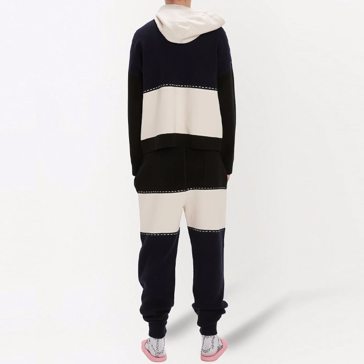 Shop JW Anderson FW21 Celana Jogger Patchwork Hitam Pria KW0584-YN0170-027