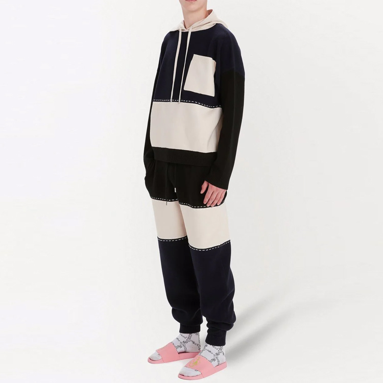 Purchase JW Anderson FW21 Celana Jogger Patchwork Hitam Pria KW0584-YN0170-027