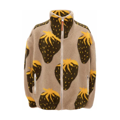JW Anderson FW21 Strawberry Print Brown Zip Jacket - JK0158-PG0752-108