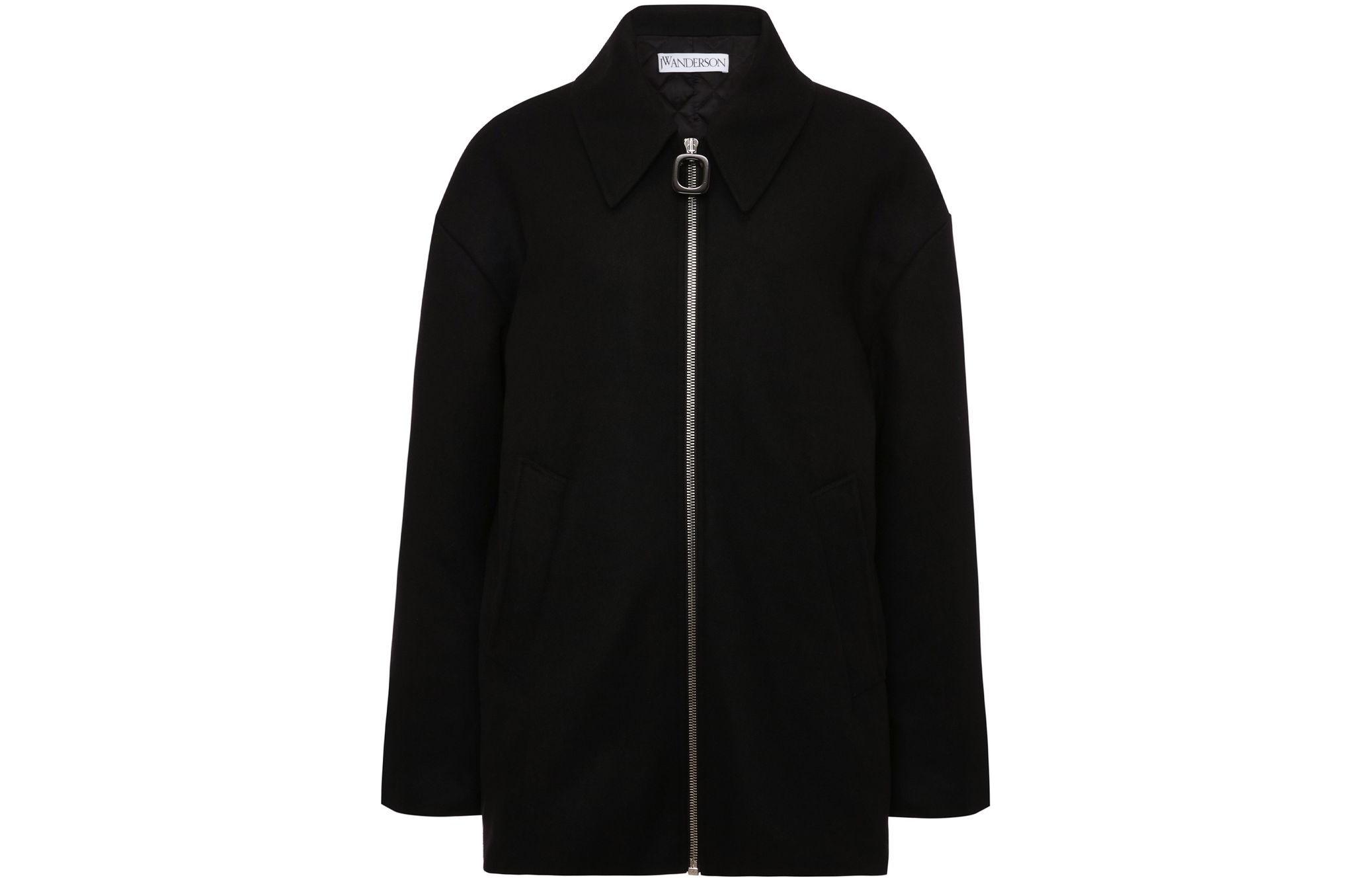 JW Anderson FW22 Black Solid Zip-Up Loose Jacket for Men CO0234P-G0923-999