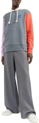 JW Anderson FW22 Floral Embroidery Patchwork Pullover Hoodie Grey JW0052PG0771-791 Lookbook JW Anderson FW22 Floral Embroidery Patchwork Pullover Hoodie Grey JW0052PG0771-791