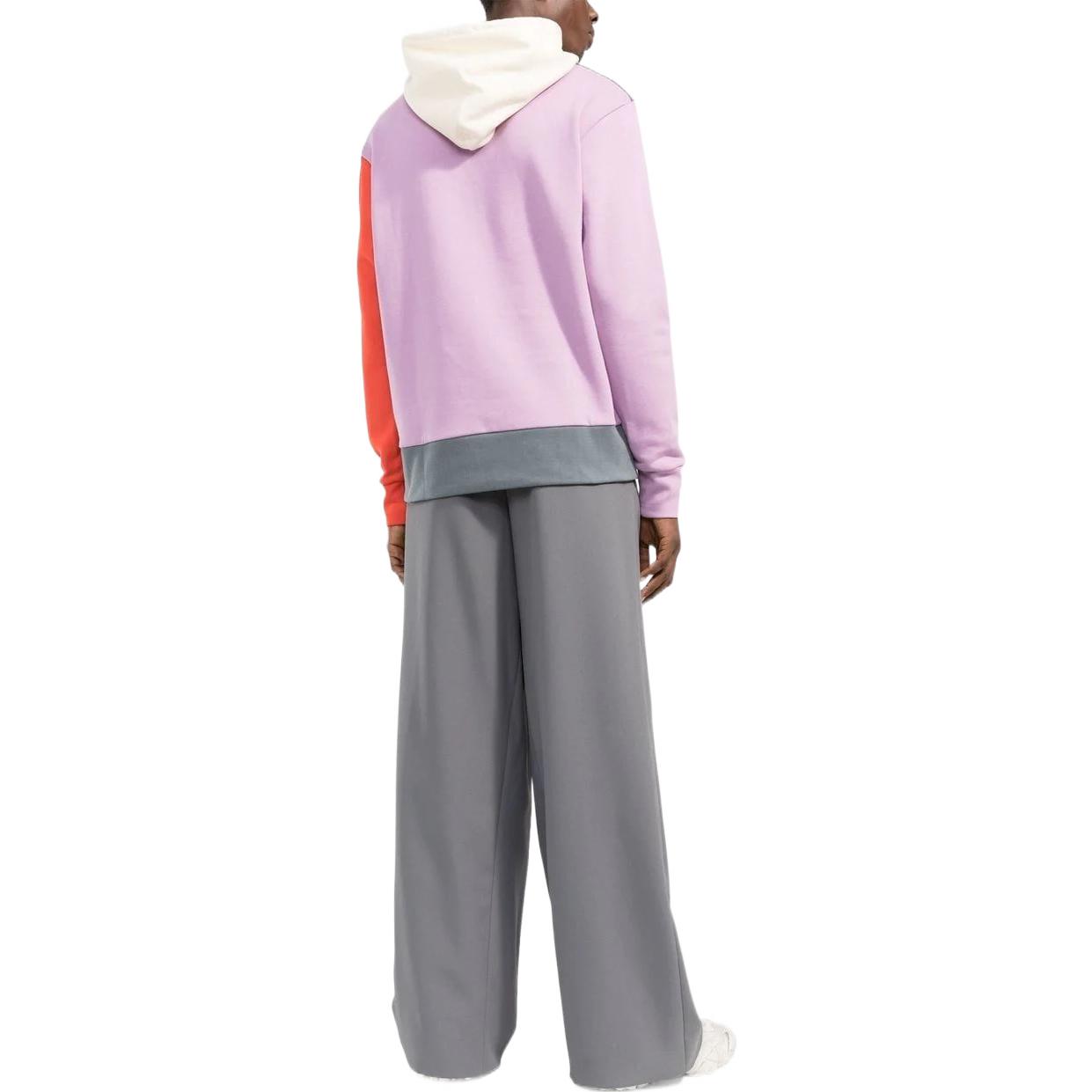 Shop JW Anderson FW22 Floral Embroidery Patchwork Pullover Hoodie Grey JW0052PG0771-791