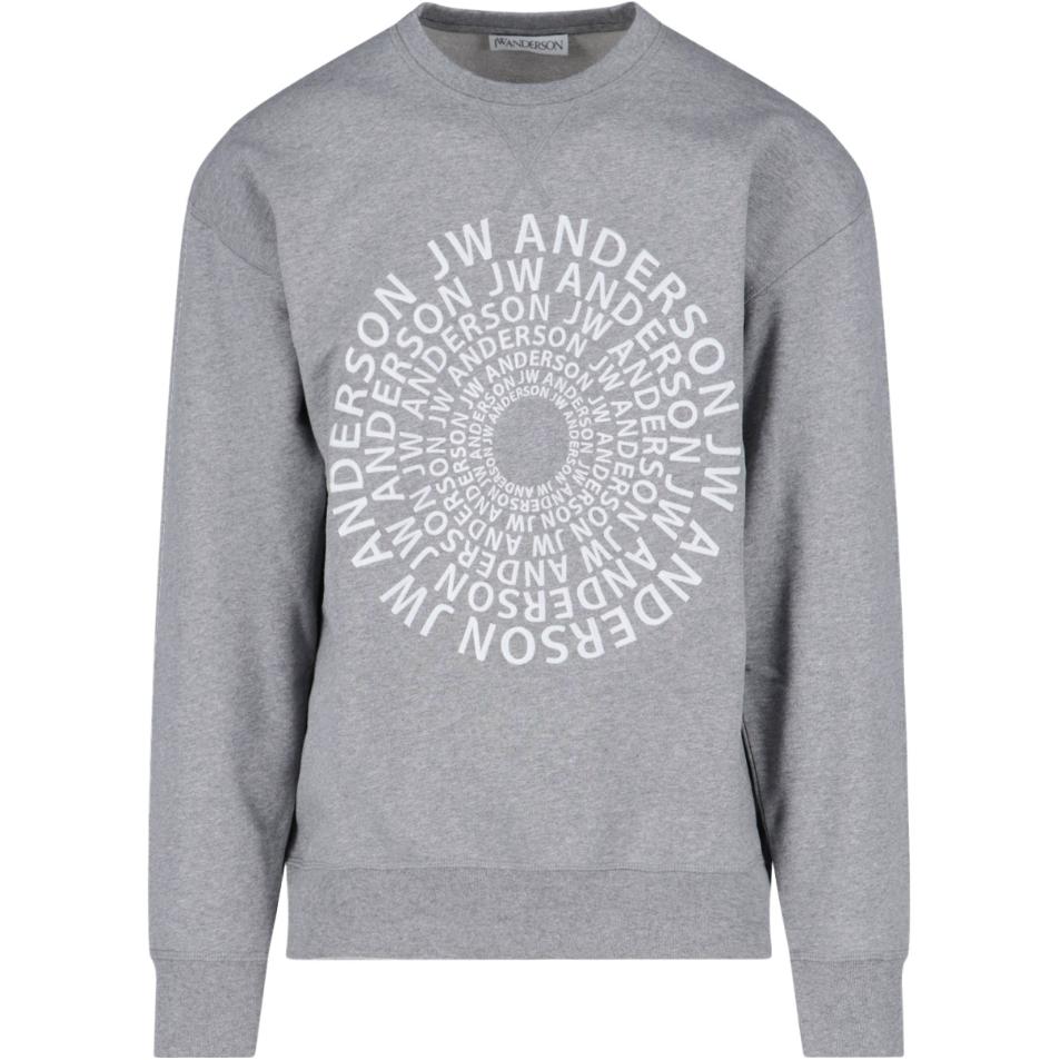 JW Anderson FW22 Letter Logo Crewneck Sweatshirt Grey Fall Edition JW0050PG0490-907