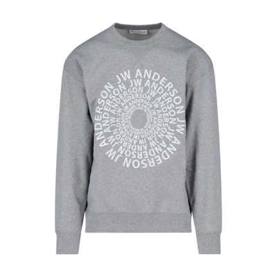 JW Anderson FW22 Letter Logo Crewneck Sweatshirt Grey Fall Edition JW0050PG0490-907