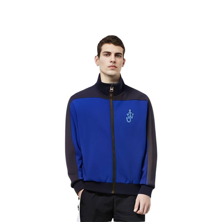 Details for JW Anderson FW22 Jaket Turtleneck Logo Cetakan Warna-warni Pakaian Luar. JW0035PG0966740