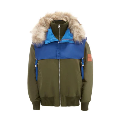 JW Anderson FW22 Military Green Hooded Jacket with Side Pockets for Men CO0223PG0953522