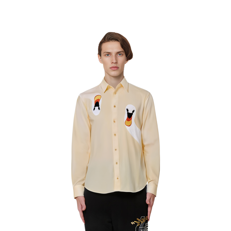 Details for JW Anderson FW22 Kemeja Lengan Panjang Motif Kuning Button-Up SH0181PG0970200