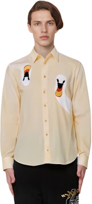 JW Anderson FW22 Kemeja Lengan Panjang Motif Kuning Button-Up SH0181PG0970200 Details for JW Anderson FW22 Kemeja Lengan Panjang Motif Kuning Button-Up SH0181PG0970200