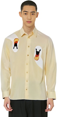 JW Anderson FW22 Kemeja Lengan Panjang Motif Kuning Button-Up SH0181PG0970200 Sizing JW Anderson FW22 Kemeja Lengan Panjang Motif Kuning Button-Up SH0181PG0970200