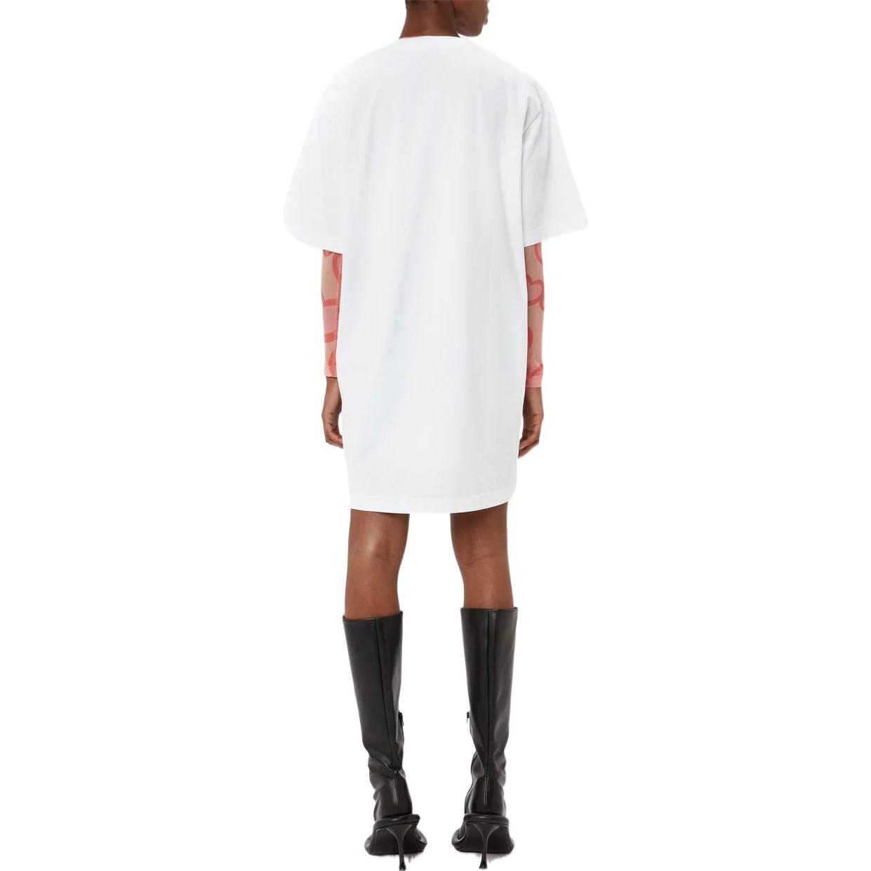 Shop JW Anderson FW22 Gaun Lengan Pendek Motif Putih. JD0022PG0975-001