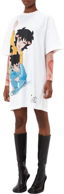 JW Anderson FW22 Gaun Lengan Pendek Motif Putih. JD0022PG0975-001 Purchase JW Anderson FW22 Gaun Lengan Pendek Motif Putih. JD0022PG0975-001