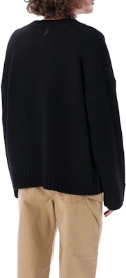 JW Anderson FW22 Corak Baju Sweater Wool Rajutan Leher Bulat Hitam KW0701YN0008-999 Purchase JW Anderson FW22 Corak Baju Sweater Wool Rajutan Leher Bulat Hitam KW0701YN0008-999