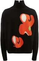 JW Anderson FW22 Patterned Turtleneck Wool Knit Sweater Black. KW0725YN0200-999 JW Anderson FW22 Patterned Turtleneck Wool Knit Sweater Black. KW0725YN0200-999