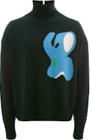 JW Anderson FW22 Patterned Turtleneck Wool Sweater Green (). KW0703YN0200-560 JW Anderson FW22 Patterned Turtleneck Wool Sweater Green (). KW0703YN0200-560