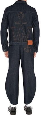 JW Anderson FW22 Jaket Denim Cetakan Swan Lengan Panjang Indigo DJ0013PG0350870 Shop JW Anderson FW22 Jaket Denim Cetakan Swan Lengan Panjang Indigo DJ0013PG0350870