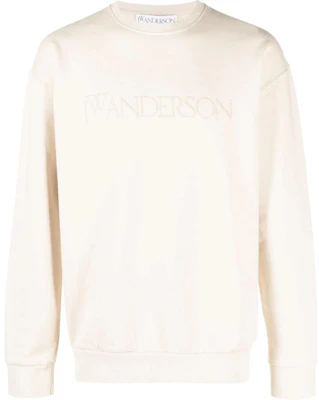 JW Anderson FW23 Beige Solid Color Logo Embroidered Long Sleeve Sweatshirt JW0103-PG1390-132 Order JW Anderson FW23 Beige Solid Color Logo Embroidered Long Sleeve Sweatshirt JW0103-PG1390-132