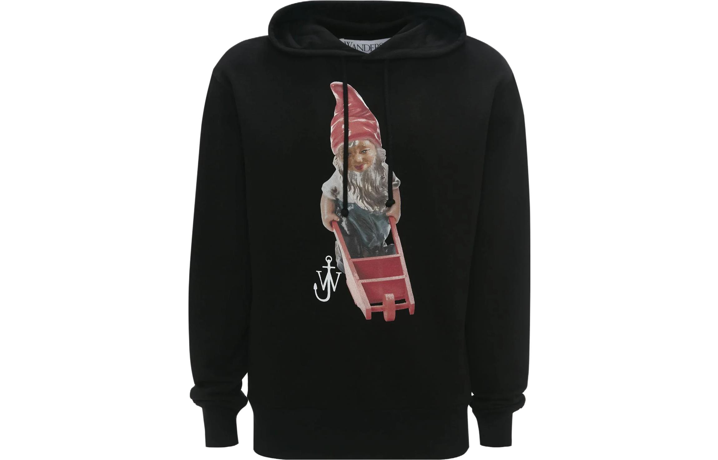 Order Sudadera Negra con Capucha y Estampado Gráfico de Gnomo JW Anderson FW23 JW0159PG0861-999