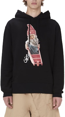 Sudadera Negra con Capucha y Estampado Gráfico de Gnomo JW Anderson FW23 JW0159PG0861-999 Lookbook Sudadera Negra con Capucha y Estampado Gráfico de Gnomo JW Anderson FW23 JW0159PG0861-999