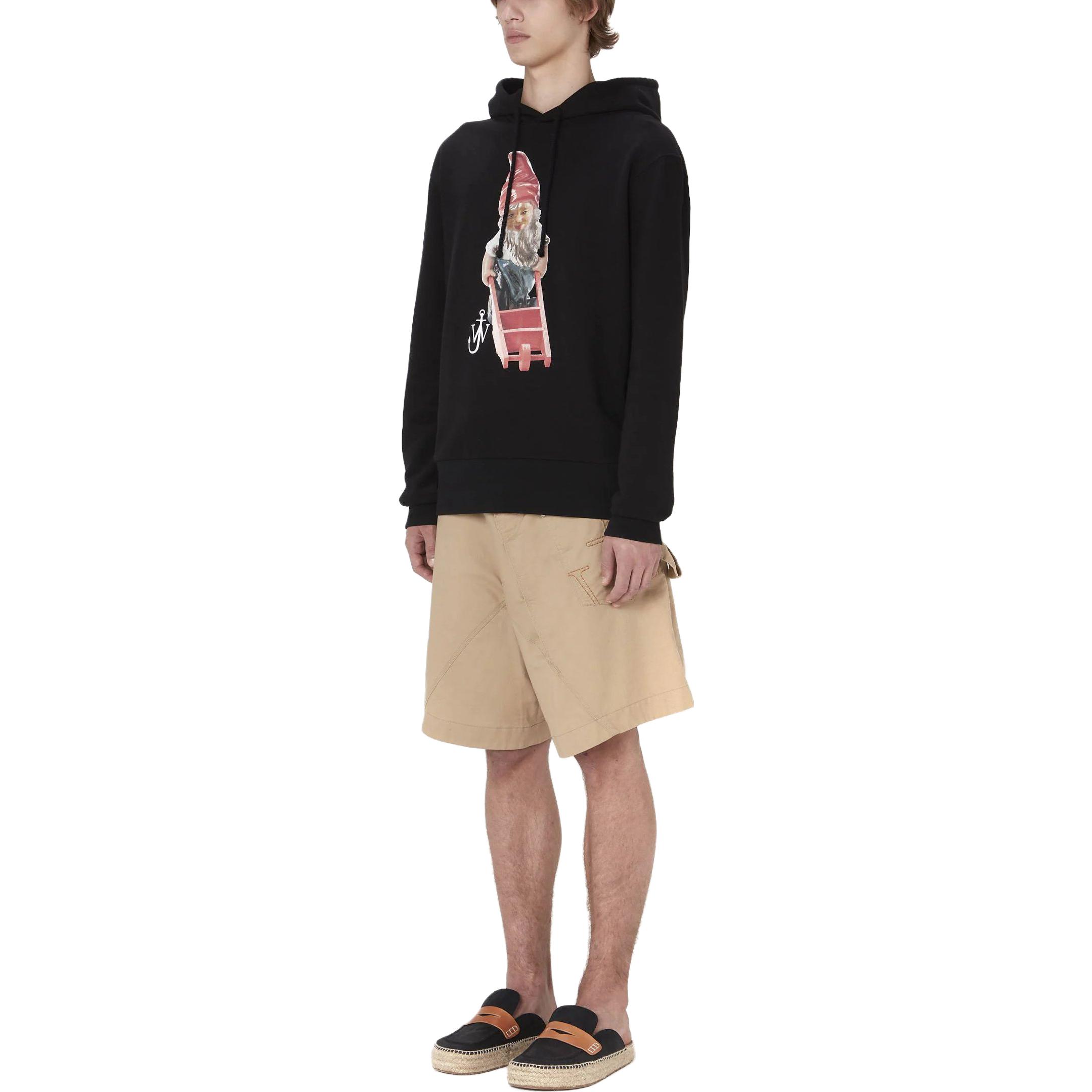 Purchase Sudadera Negra con Capucha y Estampado Gráfico de Gnomo JW Anderson FW23 JW0159PG0861-999
