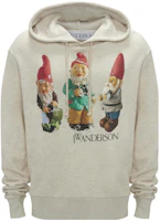 JW Anderson FW23 Oatmeal Logo Graphic Hoodie Long Sleeve Pullover JW0160-PG1397-161 JW Anderson FW23 Oatmeal Logo Graphic Hoodie Long Sleeve Pullover JW0160-PG1397-161