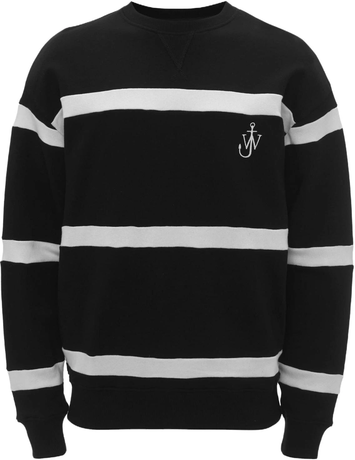 jw-anderson-fw-23-striped-crewneck-slim-fit-long-sleeve-sweatshirt-black-mens-jw-0155-pg-0717-909