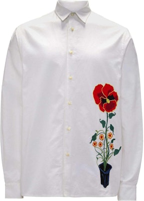 Camisa Blanca de Manga Larga con Estampado Floral JW Anderson FW24 SH0322PG1140001-WHITE Order Camisa Blanca de Manga Larga con Estampado Floral JW Anderson FW24 SH0322PG1140001-WHITE
