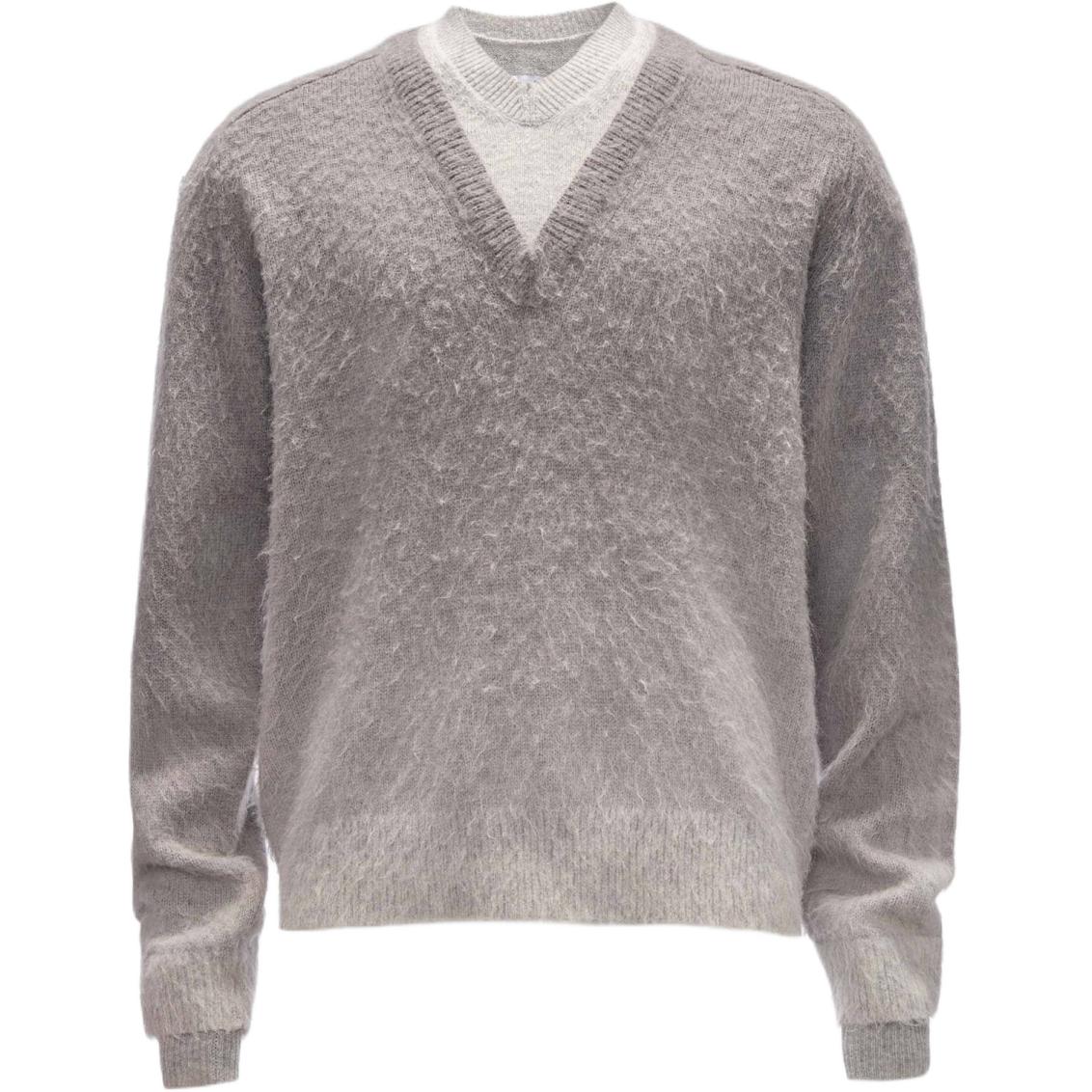 JW Anderson FW24 Gradient Embroidered Long Sleeve Sweater  Grey. KW1198YN0352938