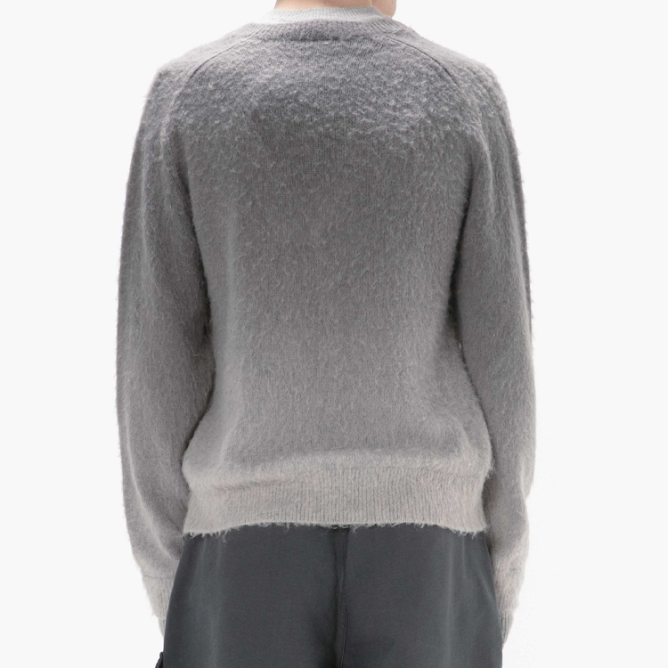 Shop JW Anderson FW24 Gradient Long Sleeve Sweater Kelabu Bersulam. KW1198YN0352938