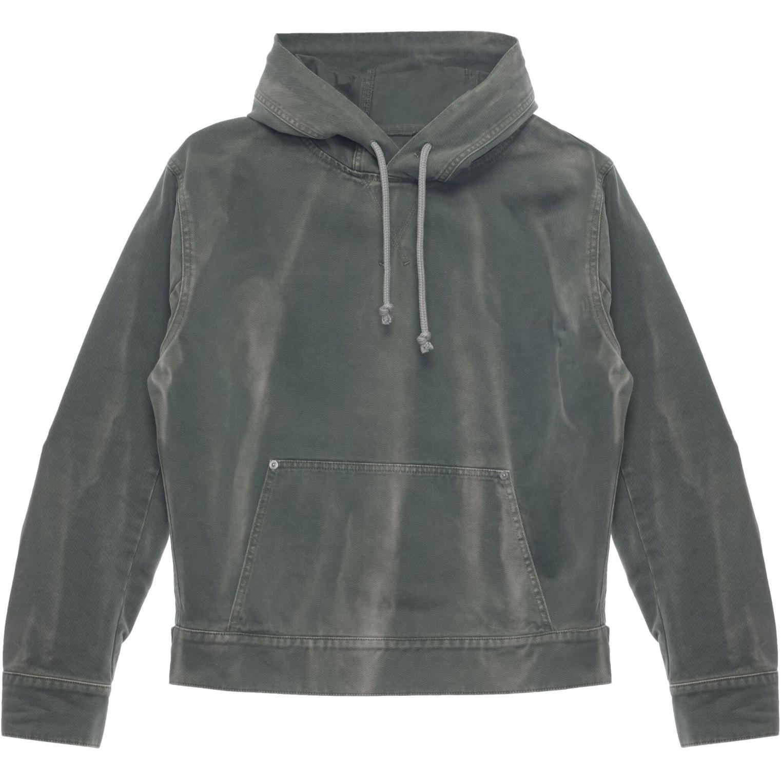 JW Anderson FW24 Green Colorblock Hoodie Cotton Long-Sleeve Pullover DO0004PG1522-GREEN