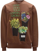 JW Anderson FW24 Patterned Chocolate Brown Oversized Crewneck Sweatshirt . JW0200PG1390600-BROWN JW Anderson FW24 Patterned Chocolate Brown Oversized Crewneck Sweatshirt . JW0200PG1390600-BROWN