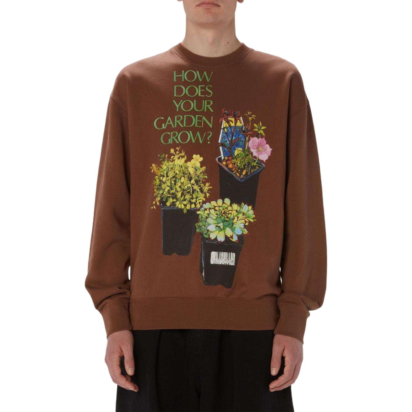 Lookbook JW Anderson FW24 Sweater Coklat Pola Oversized Crewneck. JW0200PG1390600-BROWN