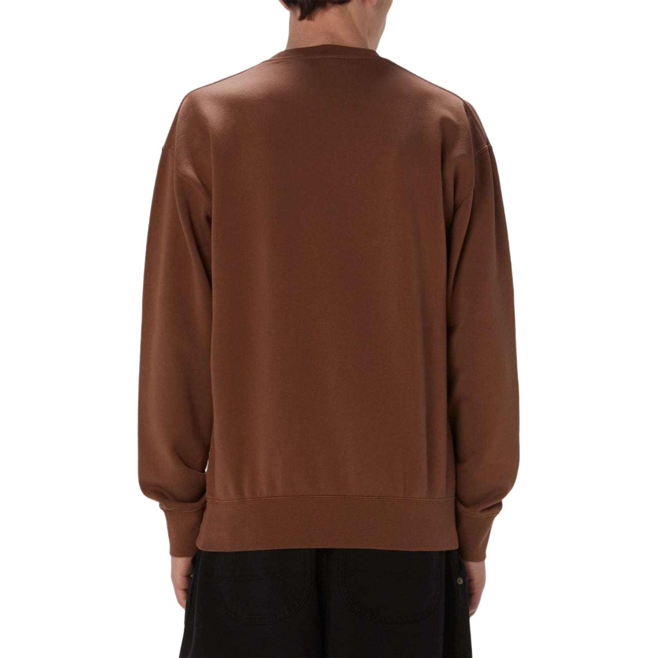 Shop JW Anderson FW24 Sweater Coklat Pola Oversized Crewneck. JW0200PG1390600-BROWN