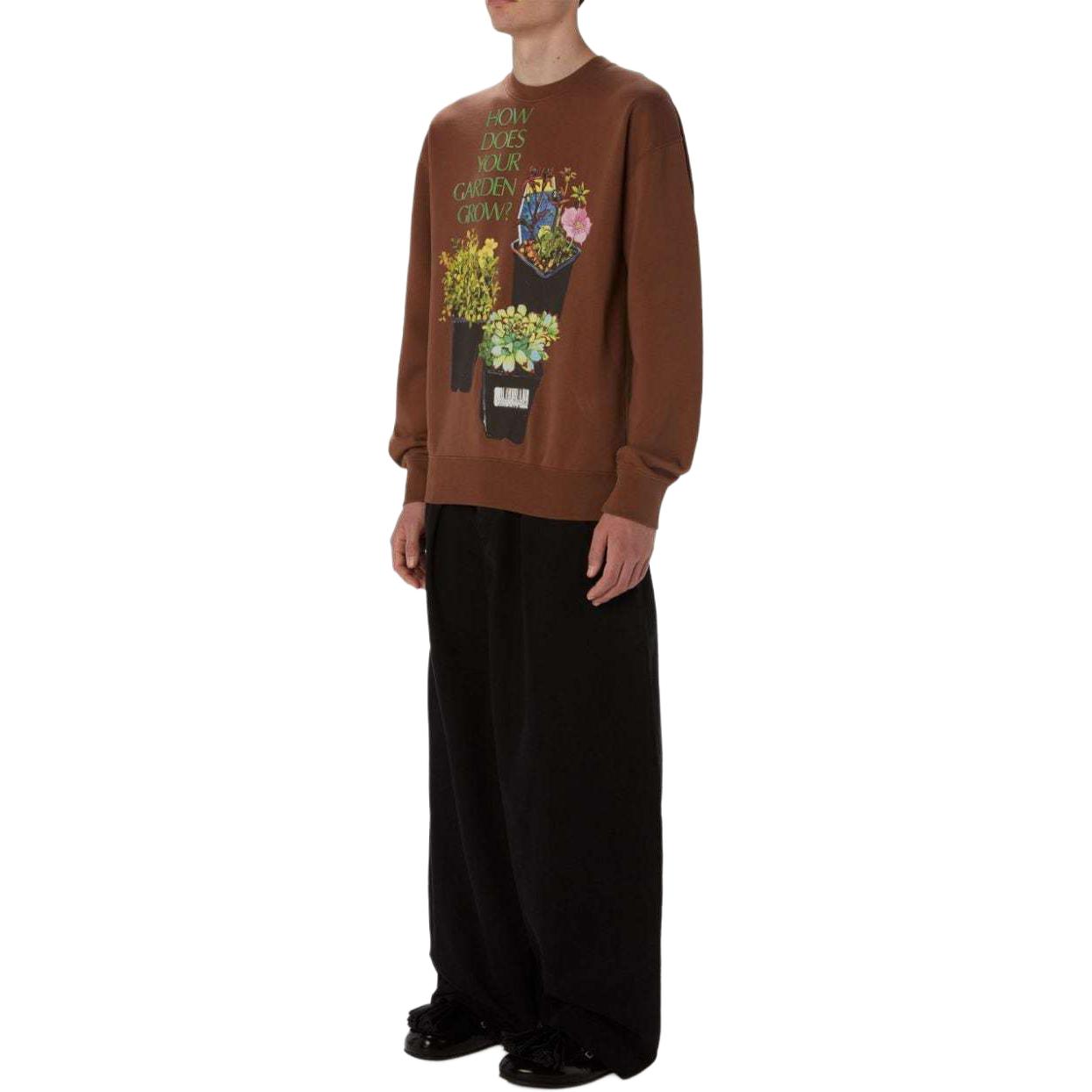 Purchase JW Anderson FW24 Sweater Coklat Pola Oversized Crewneck. JW0200PG1390600-BROWN