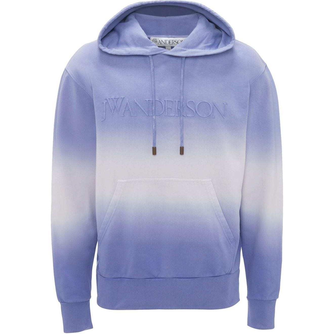 JW Anderson Gradient Hoodie Lavender Purple Dropped Shoulder Design JW0192PG1632748-PURPLE