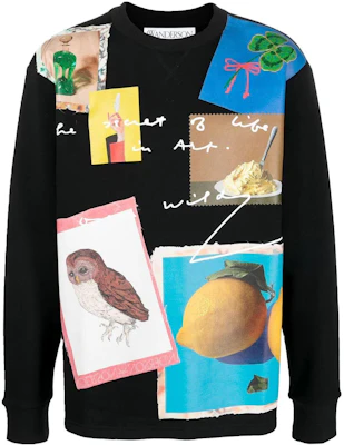 JW Anderson 男士黑色图案印花套头卫衣 JW0032PG0771-900 Buy JW Anderson 男士黑色图案印花套头卫衣 JW0032PG0771-900