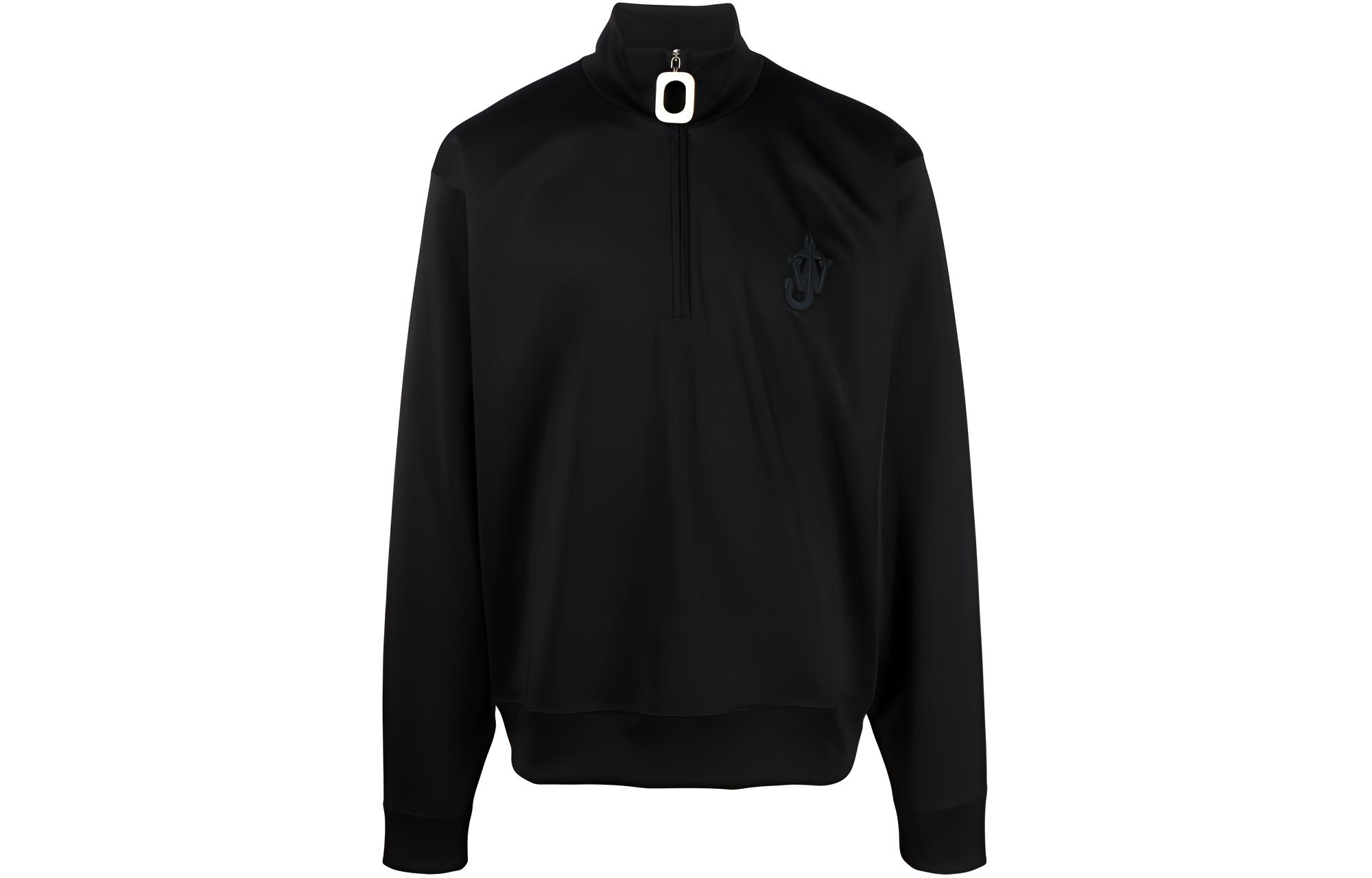 JW Anderson Half-Zip Solid Sweatshirt Black JO0198PG0999-999