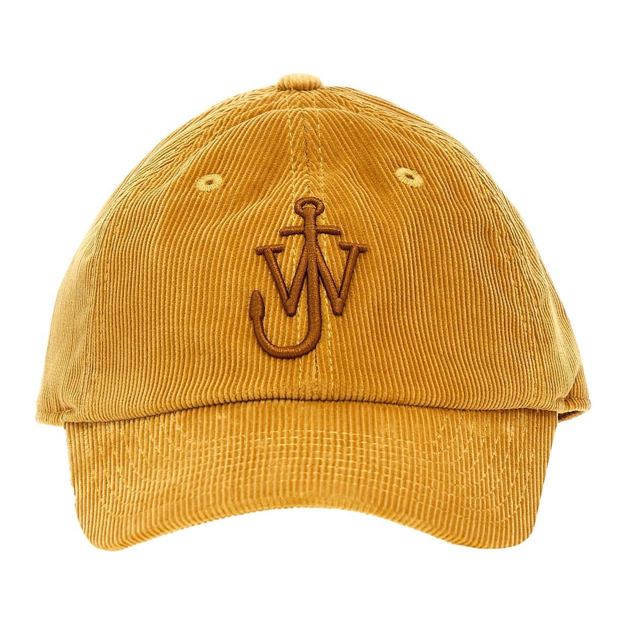 JW Anderson Logo Embroidered Cotton Cap Beige for Men AC0198FA0386251