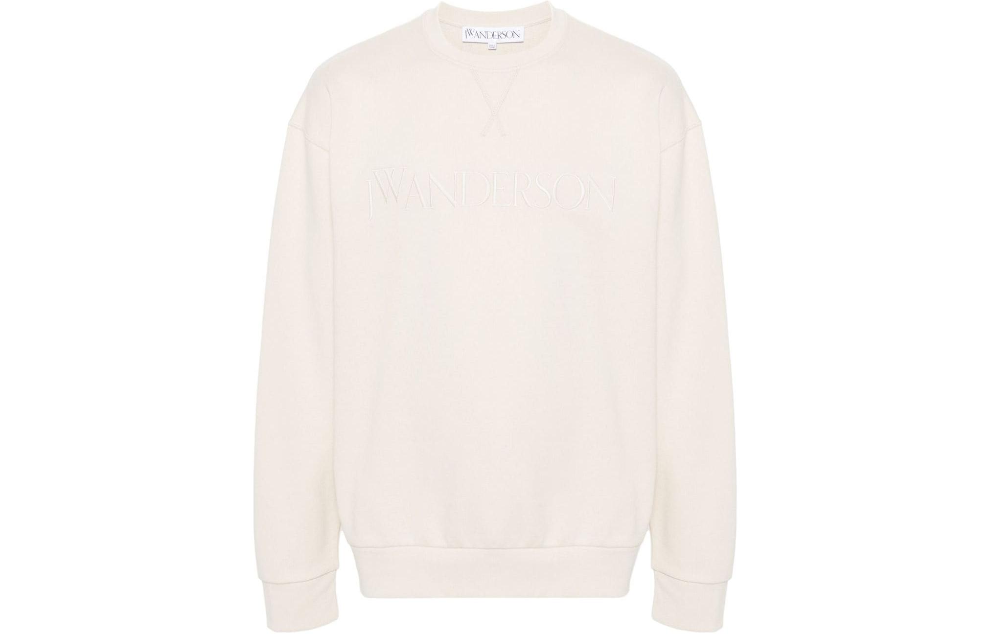 JW Anderson Logo Embroidered Crewneck Sweatshirt Beige () JW0162PG0861-132