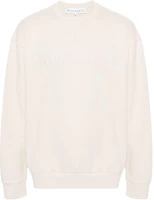 JW Anderson Logo Embroidered Crewneck Sweatshirt Beige () JW0162PG0861-132 JW Anderson Logo Embroidered Crewneck Sweatshirt Beige () JW0162PG0861-132