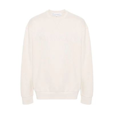 JW Anderson Logo Embroidered Crewneck Sweatshirt Beige () JW0162PG0861-132
