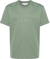 JW Anderson Logo Embroidered Crewneck T-Shirt Sage Green JT0211PG0980-500 JW Anderson Logo Embroidered Crewneck T-Shirt Sage Green JT0211PG0980-500